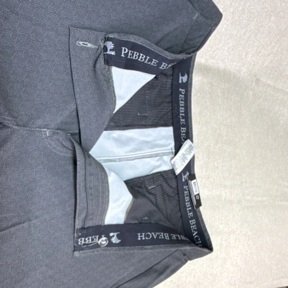 Pebble Beach Men's Golf Shorts Dark Gray Size 36 Athletic Stretch Polyester